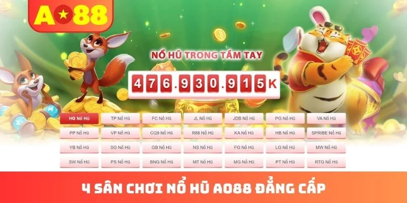4 sân chơi nổ hũ AO88 đẳng cấp