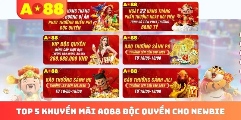 Top 5 khuyến mãi AO88 độc quyền cho newbie Top 5 khuyến mãi AO88 độc quyền cho newbie